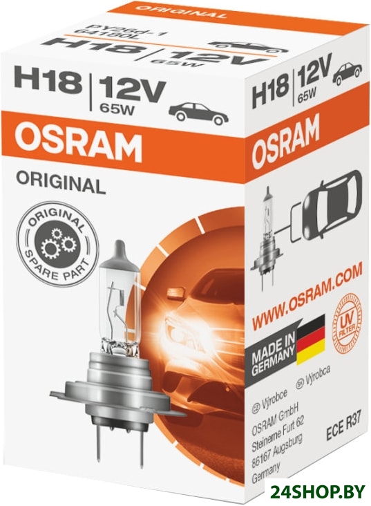 Галогенная лампа Osram H18 Original Line 1шт Галогенная лампа Osram H18 Original Line 1шт