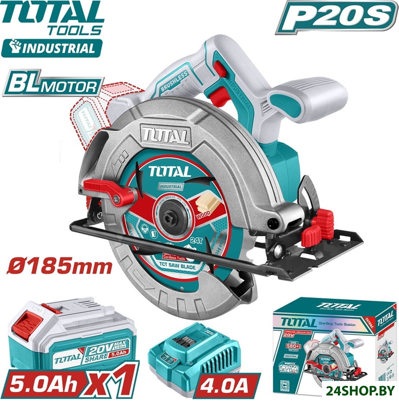 Дисковая (циркулярная) пила Total TSLI18513 (с 1-им АКБ) Дисковая (циркулярная) пила Total TSLI18513 (с 1-им АКБ)