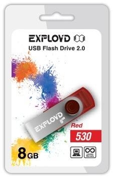 USB флэш-накопитель EXPLOYD 530 8GB красный USB флэш-накопитель EXPLOYD 530 8GB красный