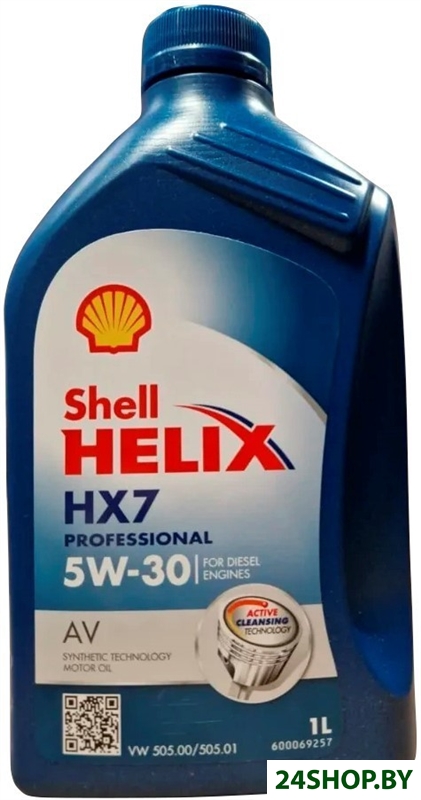 Моторное масло Shell Helix HX7 Professional AV 5W-30 1л Моторное масло Shell Helix HX7 Professional AV 5W-30 1л