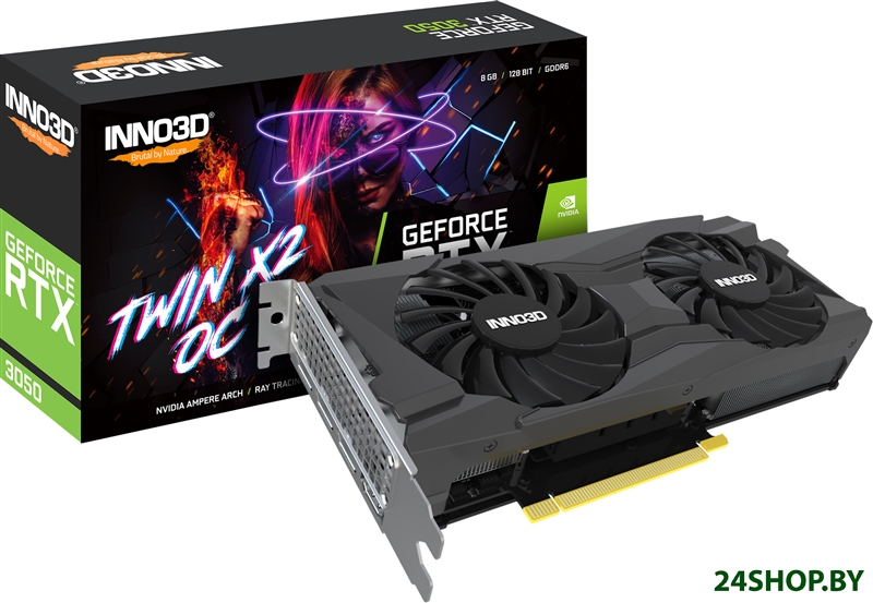 Видеокарта Inno3D GeForce RTX 3050 Twin X2 OC N30502-08D6X-11902130 Видеокарта Inno3D GeForce RTX 3050 Twin X2 OC N30502-08D6X-11902130