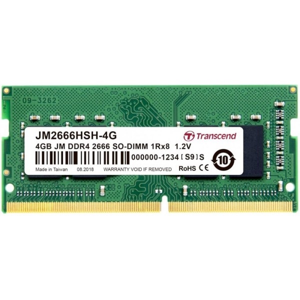 Оперативная память Transcend 4GB DDR4 SODIMM PC4-21300 JM2666HSH-4G Оперативная память Transcend 4GB DDR4 SODIMM PC4-21300 JM2666HSH-4G