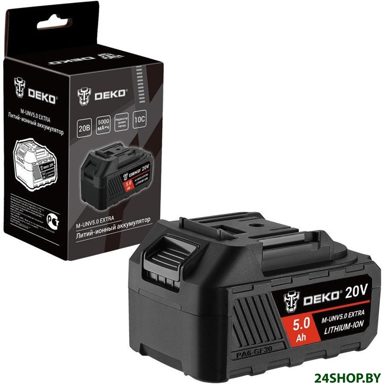 Аккумулятор Deko M-UNV5.0 Extra 081-1020 (20В/5 Ач) Аккумулятор Deko M-UNV5.0 Extra 081-1020 (20В/5 Ач)