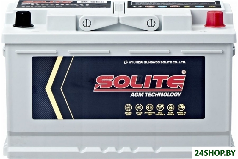 Автомобильный аккумулятор Solite AGM 70 (70 А·ч) Автомобильный аккумулятор Solite AGM 70 (70 А·ч)