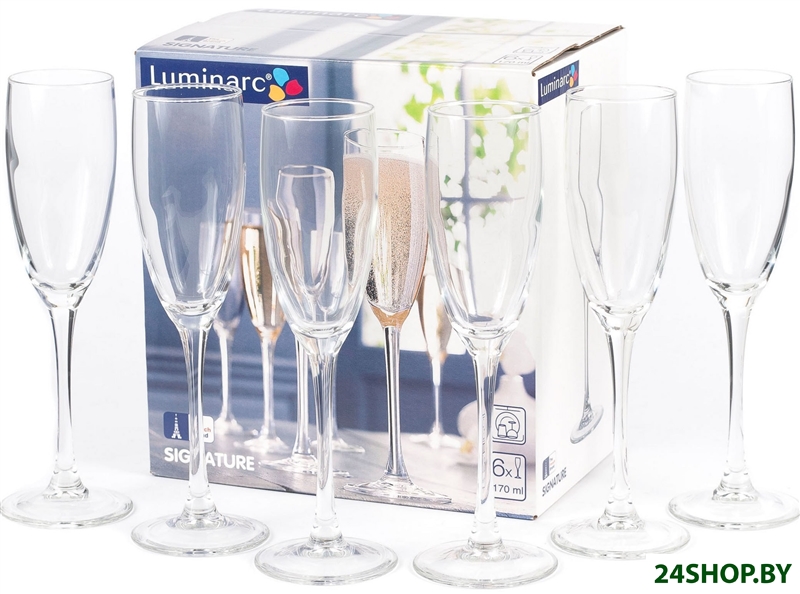 Набор бокалов для шампанского Luminarc Signature H8161 Набор бокалов для шампанского Luminarc Signature H8161
