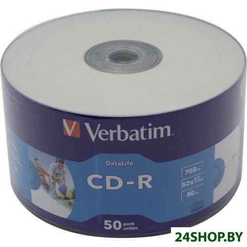 Диски Verbatim Printable 700Mb 52x 50 шт. (043794) Диски Verbatim Printable 700Mb 52x 50 шт. (043794)