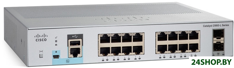 Управляемый коммутатор 2-го уровня Cisco Catalyst WS-C2960L-16TS-LL Управляемый коммутатор 2-го уровня Cisco Catalyst WS-C2960L-16TS-LL