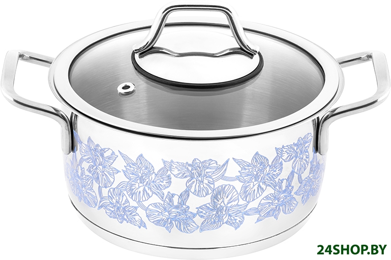 Кастрюля Elan Gallery Гармония вкуса Серебро Ирис 120978 Кастрюля Elan Gallery Гармония вкуса Серебро Ирис 120978