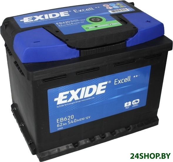 Автомобильный аккумулятор Exide Excell EB620 (62 А/ч) Автомобильный аккумулятор Exide Excell EB620 (62 А/ч)
