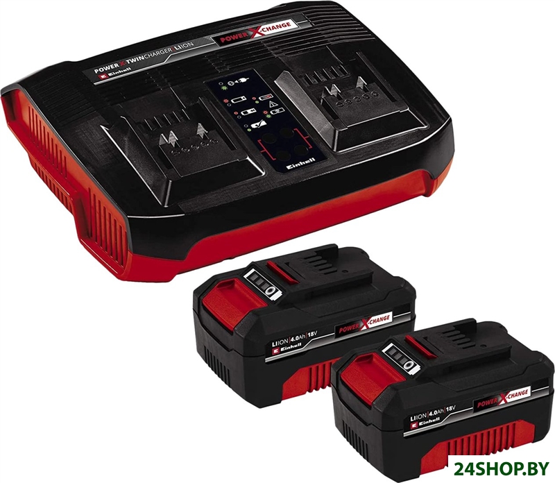 Аккумулятор с зарядным устройством Einhell PXC-Starter-Kit 4512112 (18В/4 Ah + 18В) Аккумулятор с зарядным устройством Einhell PXC-Starter-Kit 4512112 (18В/4 Ah + 18В)