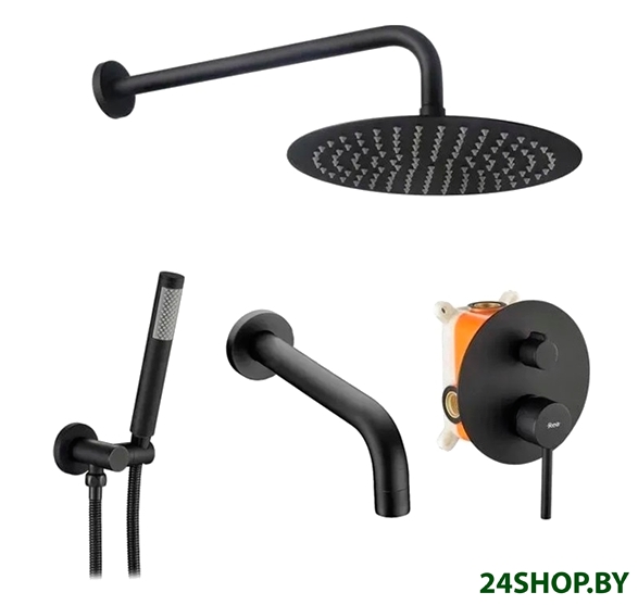 Душевая система Rea Lungo REA-P4112 (черный) Душевая система Rea Lungo REA-P4112 (черный)