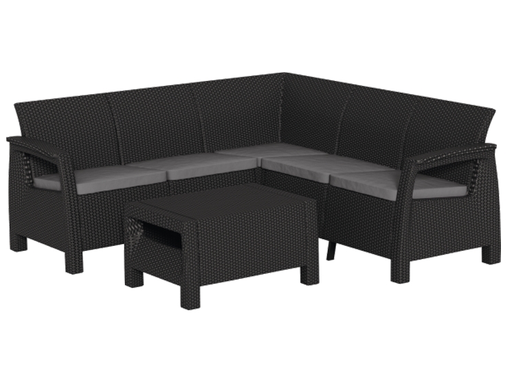 Набор садовой мебели Keter Corfu Relax Set 17202123 (коричневый) Набор садовой мебели Keter Corfu Relax Set 17202123 (коричневый)
