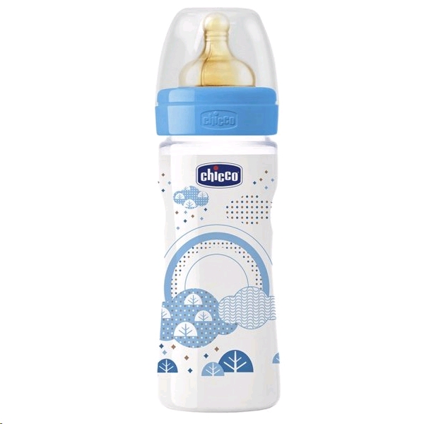 Бутылочка для кормления Chicco Well-Being Boy 250мл (310205113) Бутылочка для кормления Chicco Well-Being Boy 250мл (310205113)