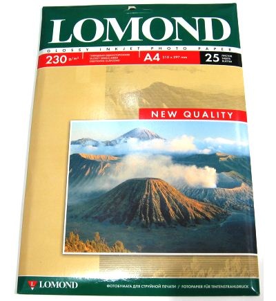 Фотобумага Lomond Глянцевая А4 230 г/кв.м. 25 листов (0102049) Фотобумага Lomond Глянцевая А4 230 г/кв.м. 25 листов (0102049)
