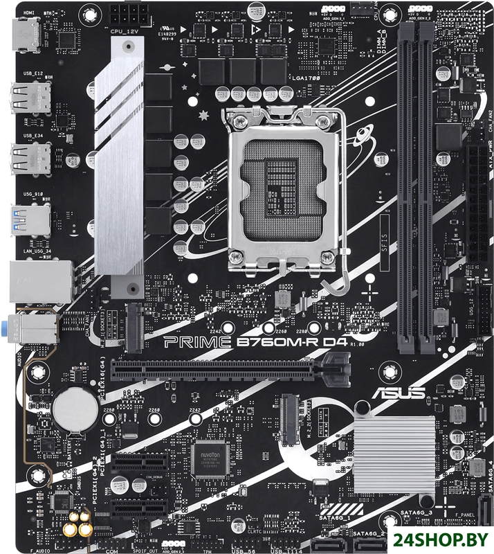 Материнская плата ASUS PRIME B760M-R D4 Материнская плата ASUS PRIME B760M-R D4