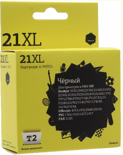 Картридж Т2 ic-h9351(C) (21XL) Black Картридж Т2 ic-h9351(C) (21XL) Black