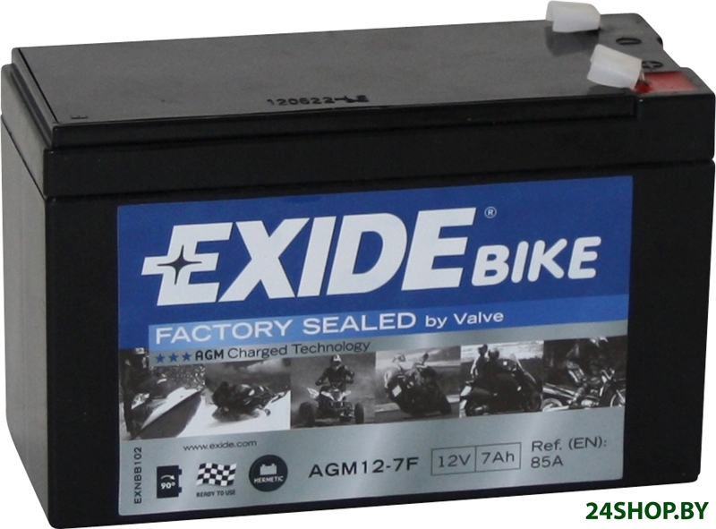 Мотоциклетный аккумулятор Exide AGM12-7F (7 А·ч) Мотоциклетный аккумулятор Exide AGM12-7F (7 А·ч)