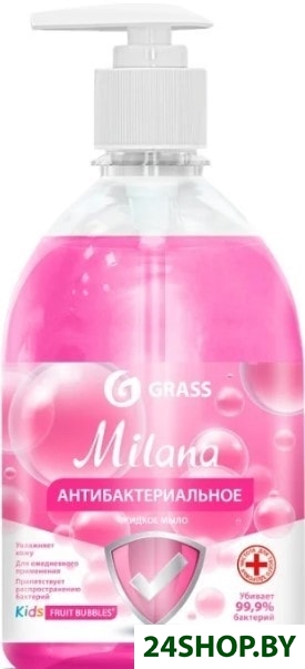 Мыло жидкое детское Grass Мыло жидкое антибактериальное Milana Kids Fruit bubbles 500 мл Мыло жидкое детское Grass Мыло жидкое антибактериальное Milana Kids Fruit bubbles 500 мл
