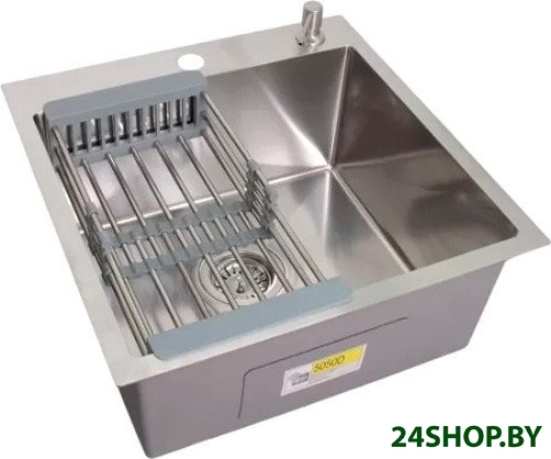 Кухонная мойка Wisent WGS-35050D/GER013 (с сифоном, дозатором и коландером) Кухонная мойка Wisent WGS-35050D/GER013 (с сифоном, дозатором и коландером)
