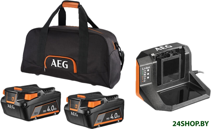 Аккумулятор с зарядным устройством AEG Powertools SETLL1840SLK1 4935479809 (2x18В/4 Ah + 18В, сумка) Аккумулятор с зарядным устройством AEG Powertools SETLL1840SLK1 4935479809 (2x18В/4 Ah + 18В, сумка)