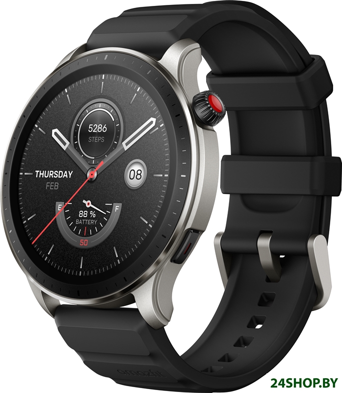 Умные часы Amazfit GTR 4 (серебристый, с черным ремешком из фторэластомера) Умные часы Amazfit GTR 4 (серебристый, с черным ремешком из фторэластомера)