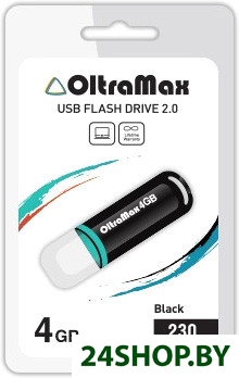 Флеш-память USB OltraMax 230 4GB (черный) (OM-4GB-230-Black) Флеш-память USB OltraMax 230 4GB (черный) (OM-4GB-230-Black)