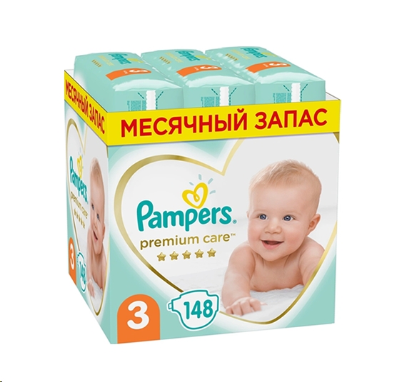 Подгузники детские Pampers Premium Care 3 Midi (148 шт) Подгузники детские Pampers Premium Care 3 Midi (148 шт)