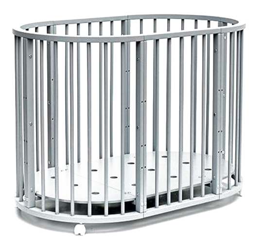 Кроватка детская Bambini М 01.10.14 (колесо, серый) Кроватка детская Bambini М 01.10.14 (колесо, серый)