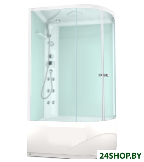 Душевая кабина Domani-Spa Delight 128 High 120x80 L с гидромассажем (белый/матовый) Душевая кабина Domani-Spa Delight 128 High 120x80 L с гидромассажем (белый/матовый)