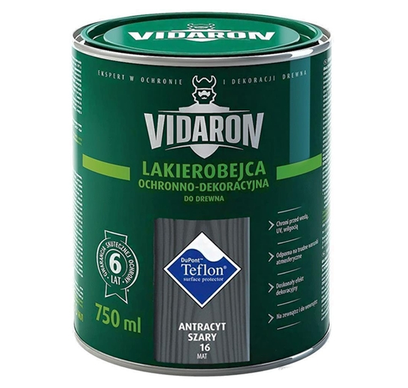 Лак Vidaron Лакобейц L16 0.75 л (антрацит серый) Лак Vidaron Лакобейц L16 0.75 л (антрацит серый)