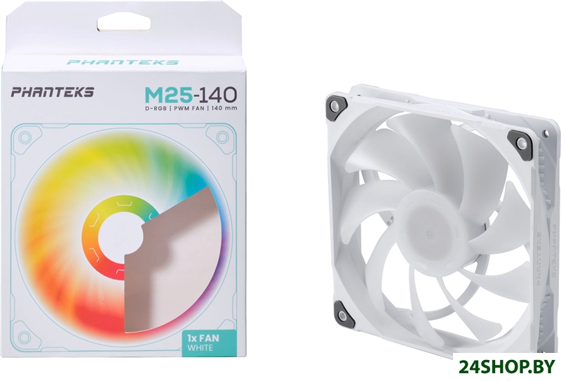 Вентилятор для корпуса Phanteks M25-140 D-RGB PH-F140M25_DRGB_PWM_WT01 Вентилятор для корпуса Phanteks M25-140 D-RGB PH-F140M25_DRGB_PWM_WT01