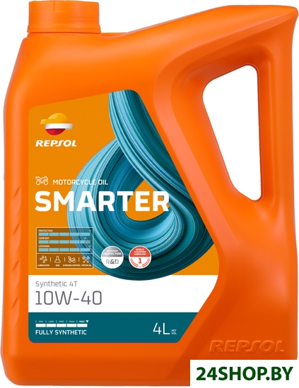 Моторное масло Repsol Smarter Synthetic 4T 10W-40 4л Моторное масло Repsol Smarter Synthetic 4T 10W-40 4л