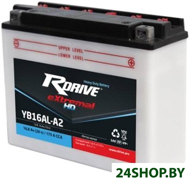 Мотоциклетный аккумулятор RDrive eXtremal HD YB16AL-A2 (16 А·ч) Мотоциклетный аккумулятор RDrive eXtremal HD YB16AL-A2 (16 А·ч)