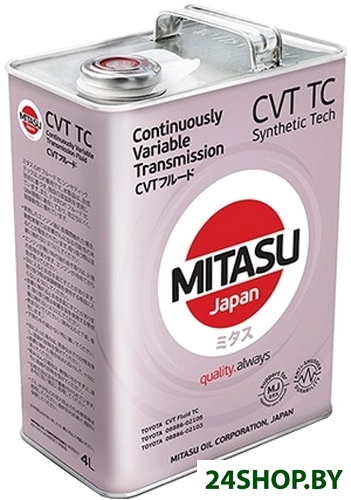 Трансмиссионное масло Mitasu MJ-312 CVT TC 4л Трансмиссионное масло Mitasu MJ-312 CVT TC 4л