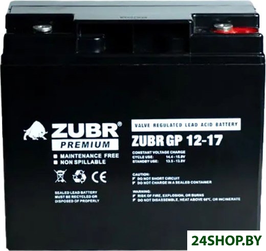 Аккумулятор для ИБП Zubr GP 12-17 12V 17Ah Аккумулятор для ИБП Zubr GP 12-17 12V 17Ah