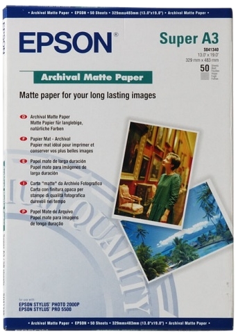 Фотобумага EPSON Archival Matte Paper A3+ 50 листов (C13S041340) Фотобумага EPSON Archival Matte Paper A3+ 50 листов (C13S041340)