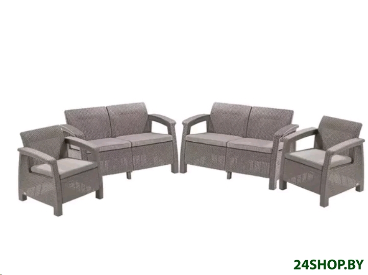 Набор садовой мебели KETER Corfu Rest SET 241723 (капучино) Набор садовой мебели KETER Corfu Rest SET 241723 (капучино)