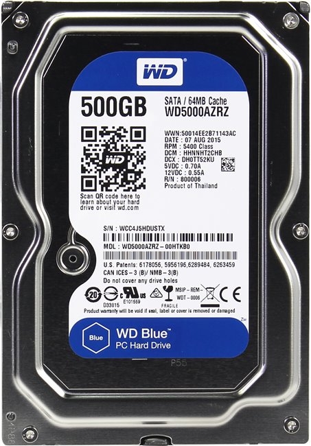 Жесткий диск Western Digital Blue 500GB (WD5000AZRZ) Жесткий диск Western Digital Blue 500GB (WD5000AZRZ)