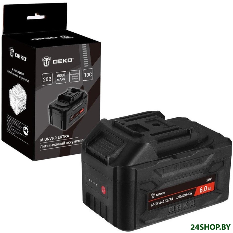 Аккумулятор Deko M-UNV6.0 Extra 081-1021 (20В/6 Ач) Аккумулятор Deko M-UNV6.0 Extra 081-1021 (20В/6 Ач)