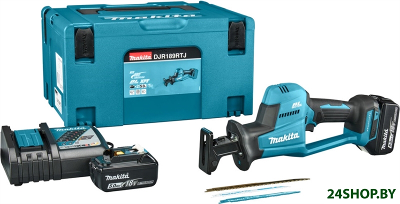Сабельная пила Makita DJR189RTJ (с 2-мя АКБ, кейс) Сабельная пила Makita DJR189RTJ (с 2-мя АКБ, кейс)