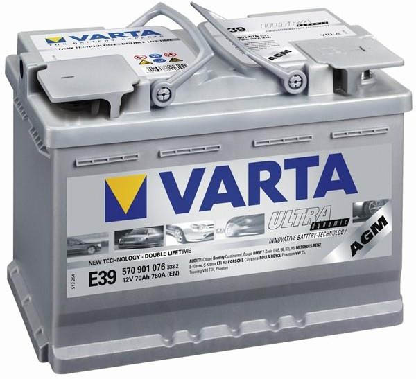 Автомобильный аккумулятор VARTA Silver Dynamic AGM E39 570901076 (70 А/ч) Автомобильный аккумулятор VARTA Silver Dynamic AGM E39 570901076 (70 А/ч)