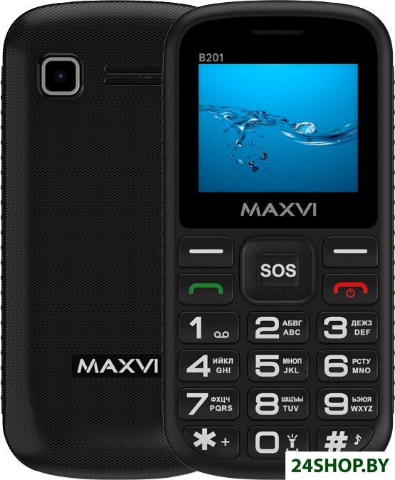 Телефон Maxvi B201 (черный) Телефон Maxvi B201 (черный)