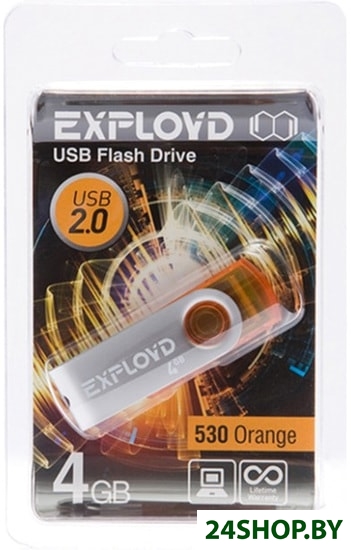 USB флэш-накопитель EXPLOYD 530 4GB оранжевый USB флэш-накопитель EXPLOYD 530 4GB оранжевый