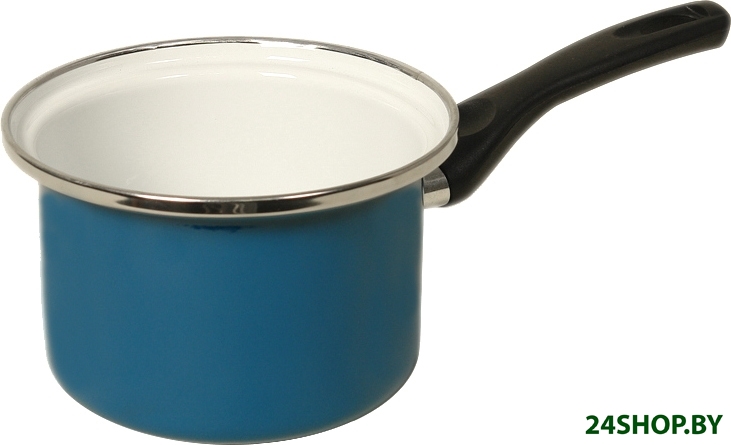 Кастрюля с длинной ручкой Omelia 1-4410400 (морская волна, белый) Кастрюля с длинной ручкой Omelia 1-4410400 (морская волна, белый)