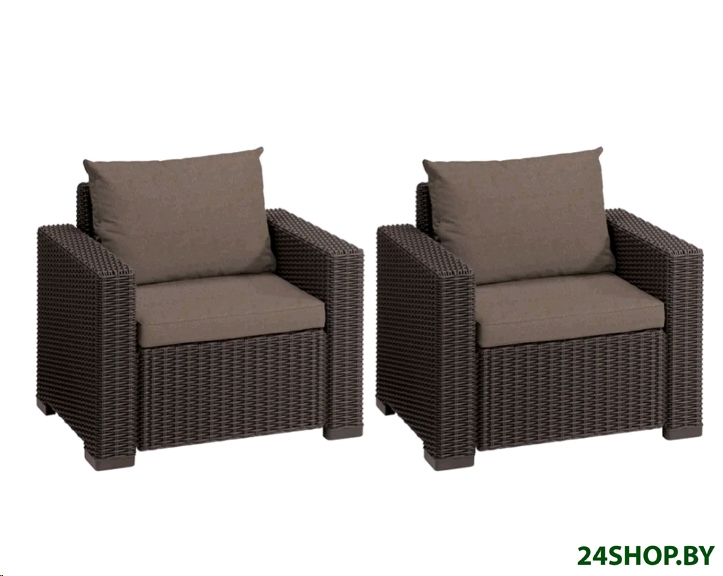 Набор садовых кресел KETER California 2 chairs 252920 (коричневый) Набор садовых кресел KETER California 2 chairs 252920 (коричневый)