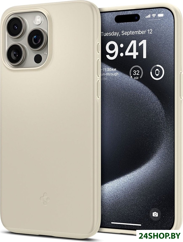 Чехол для телефона Spigen Thin Fit для iPhone 15 Pro ACS06694 (бежевый) Чехол для телефона Spigen Thin Fit для iPhone 15 Pro ACS06694 (бежевый)