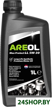Моторное масло Areol Max Protect LL 5W-30 1л Моторное масло Areol Max Protect LL 5W-30 1л