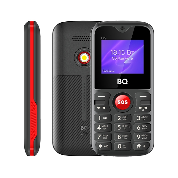 Кнопочный телефон BQ-Mobile BQ-1853 Life (черный/красный) Кнопочный телефон BQ-Mobile BQ-1853 Life (черный/красный)