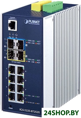 Управляемый коммутатор 2-го уровня PLANET IGS-5225-8T2S2X Управляемый коммутатор 2-го уровня PLANET IGS-5225-8T2S2X