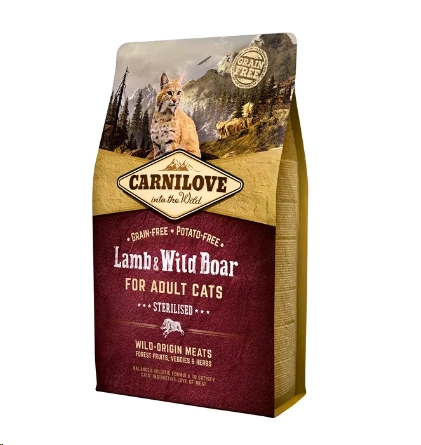 Сухой корм для кошек Carnilove Adult Lamb and Wild Boar Sterilised (2 кг) Сухой корм для кошек Carnilove Adult Lamb and Wild Boar Sterilised (2 кг)